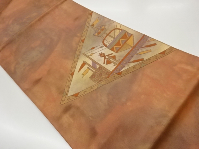 JAPANESE KIMONO / FUKURO OBI / SILK / WOVEN ABSTRACT VEHICLES